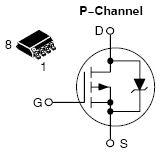 NTMS4177P, Power MOSFET -30 V, -11.4 A, P-Channel, SOIC-8